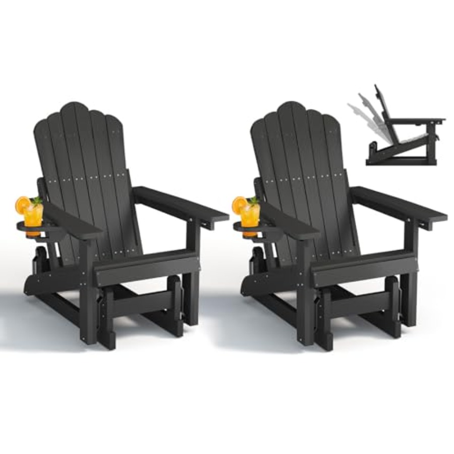 Adirondack Chair Wood - Juego de 2 sillas Adirondack de