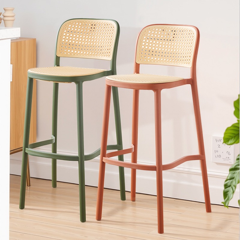 Outdoor Furniture Green - Silla de bar de ratán para