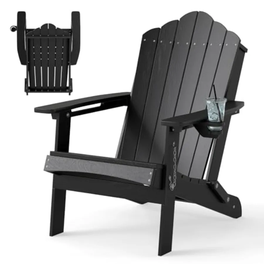 Adirondack Chair Wood - Silla Adirondack plegable para exteriores, sillas