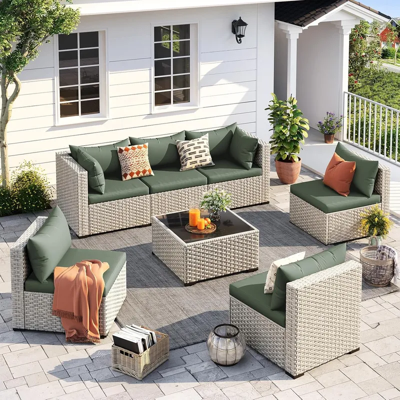 Outdoor Furniture Green - Juego de Muebles de Patio para