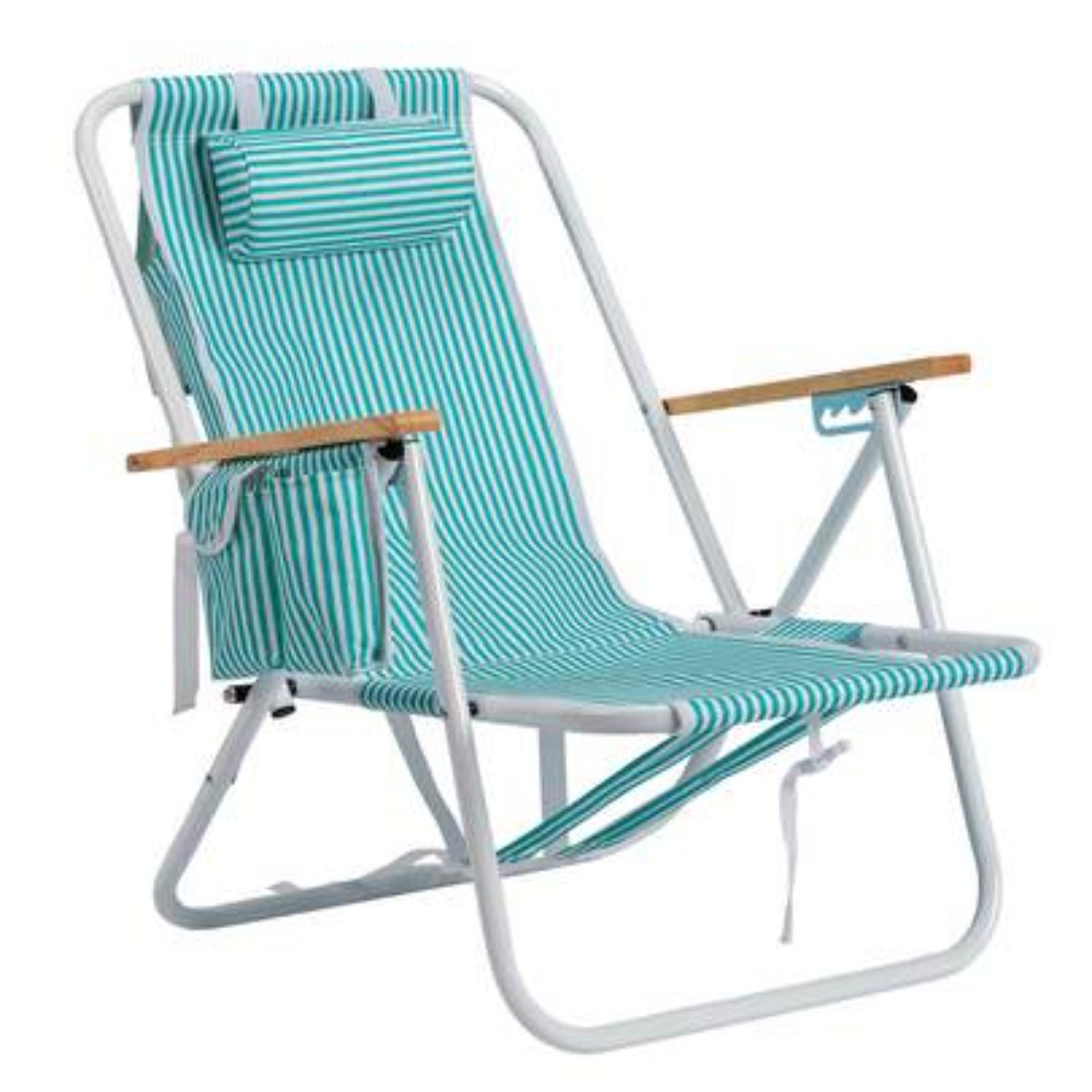 Outdoor Furniture Green - Silla de Playa Plegable Ajustable de