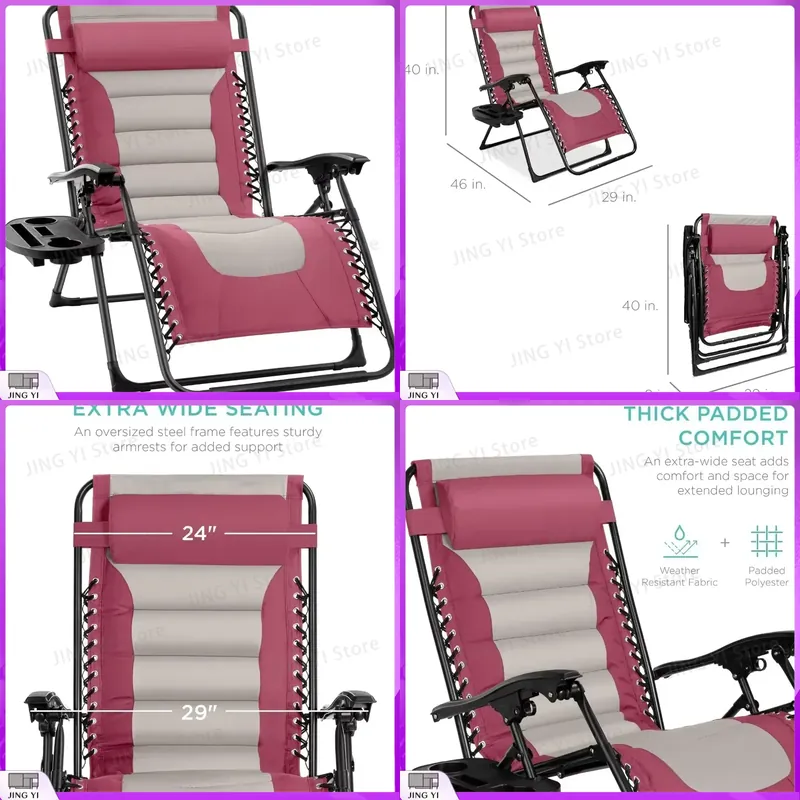 Outdoor Furniture Xl - Juego de 2 Sillas Reclinables Antigravedad