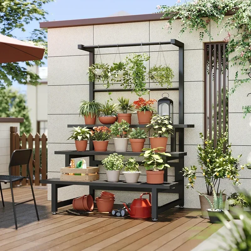 Estante de exhibición escalona - Outdoor Furniture Black reseña y precio