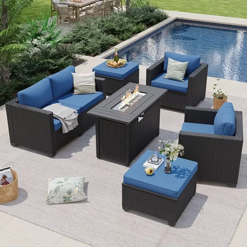 Conjunto de Muebles de Patio p - Outdoor Furniture With Fire Pit Table reseña y precio
