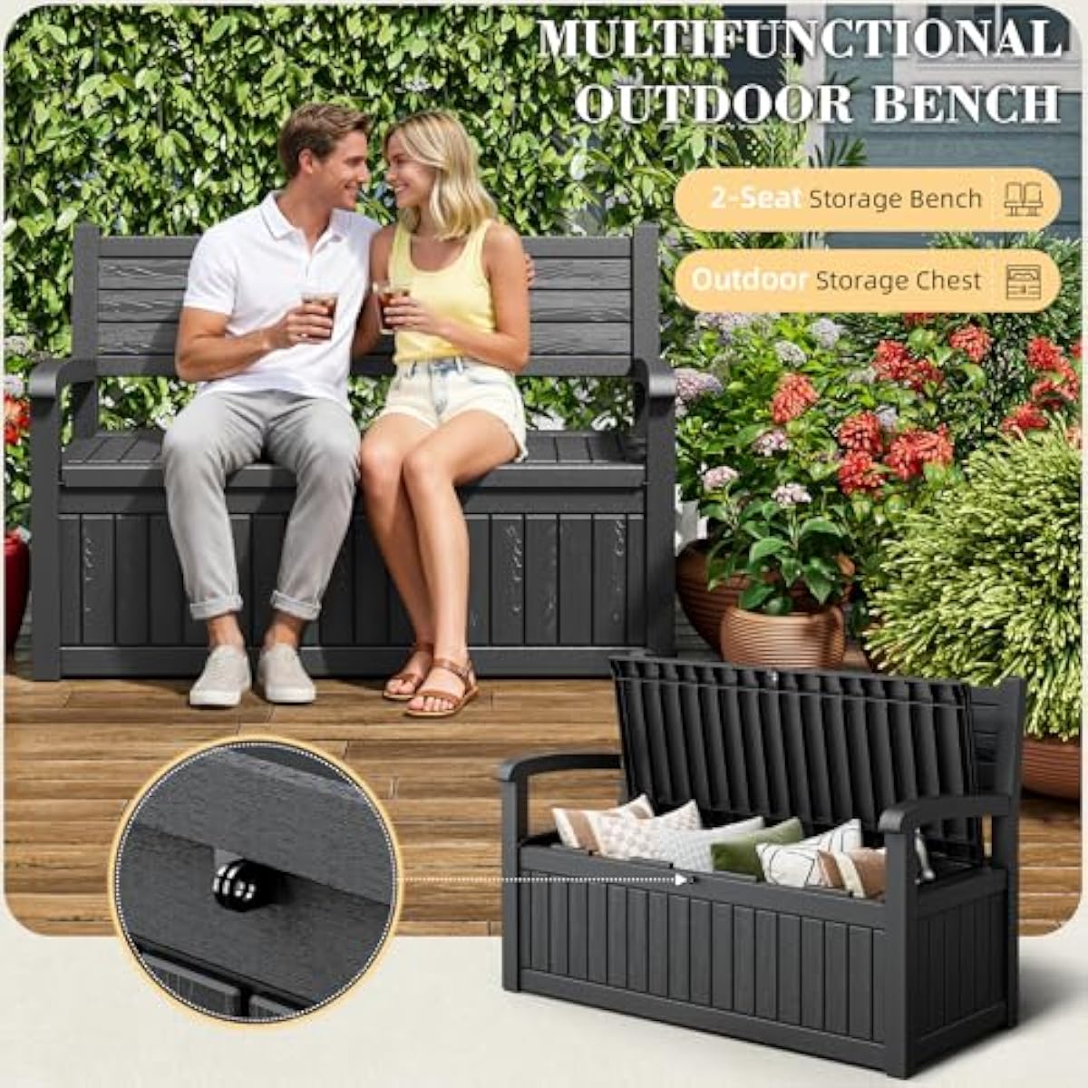 Banco de almacenamiento para e - Outdoor Furniture With Storage reseña y precio