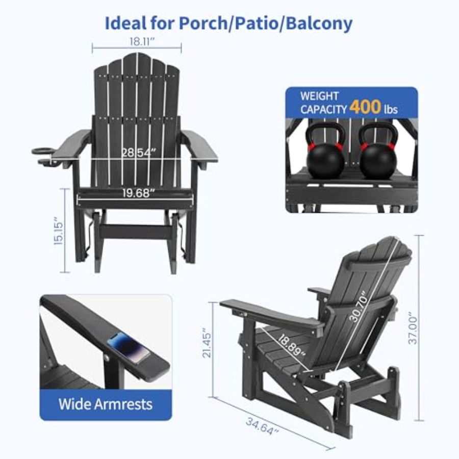 Juego de 2 sillas Adirondack d - Adirondack Chair Wood reseña y precio