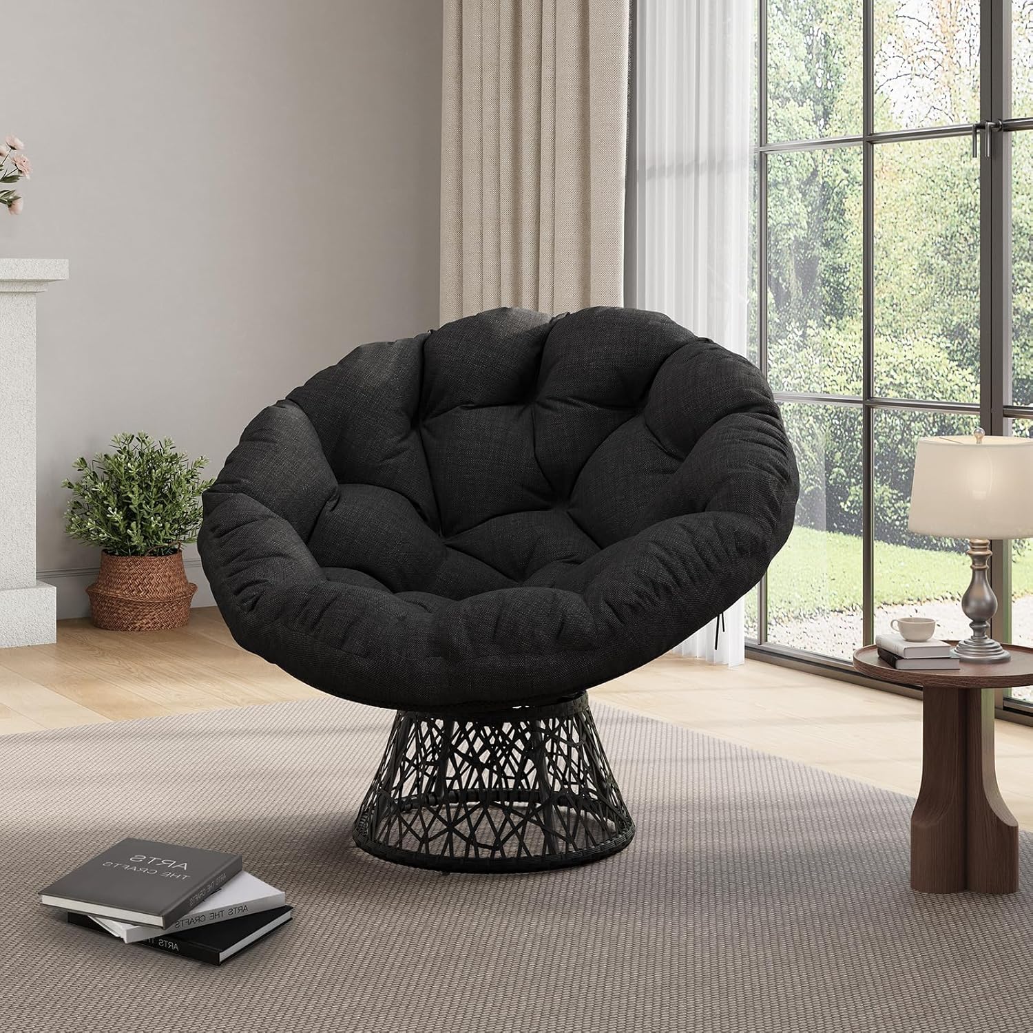 Silla Papasan de Mimbre de 40  - Outdoor Furniture Near Me reseña y precio