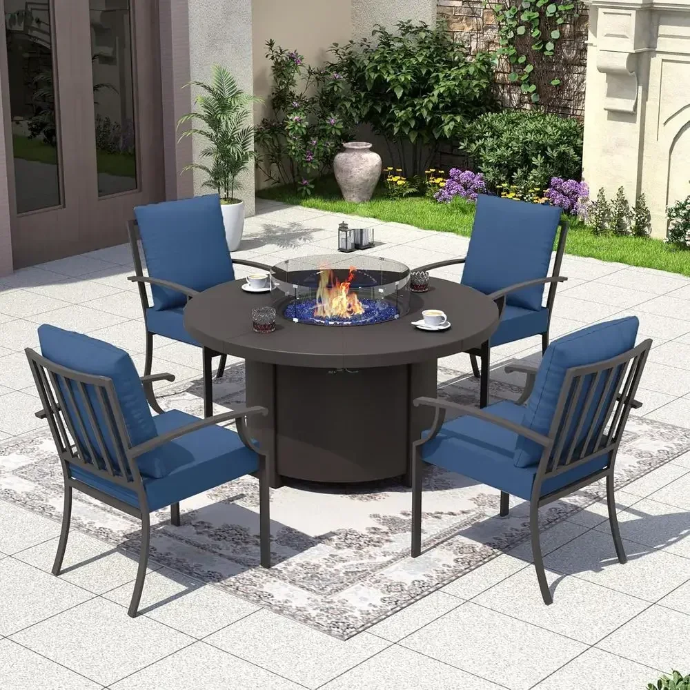 Juego de Muebles de Patio de 5 - Outdoor Furniture With Fire Pit Table reseña y precio