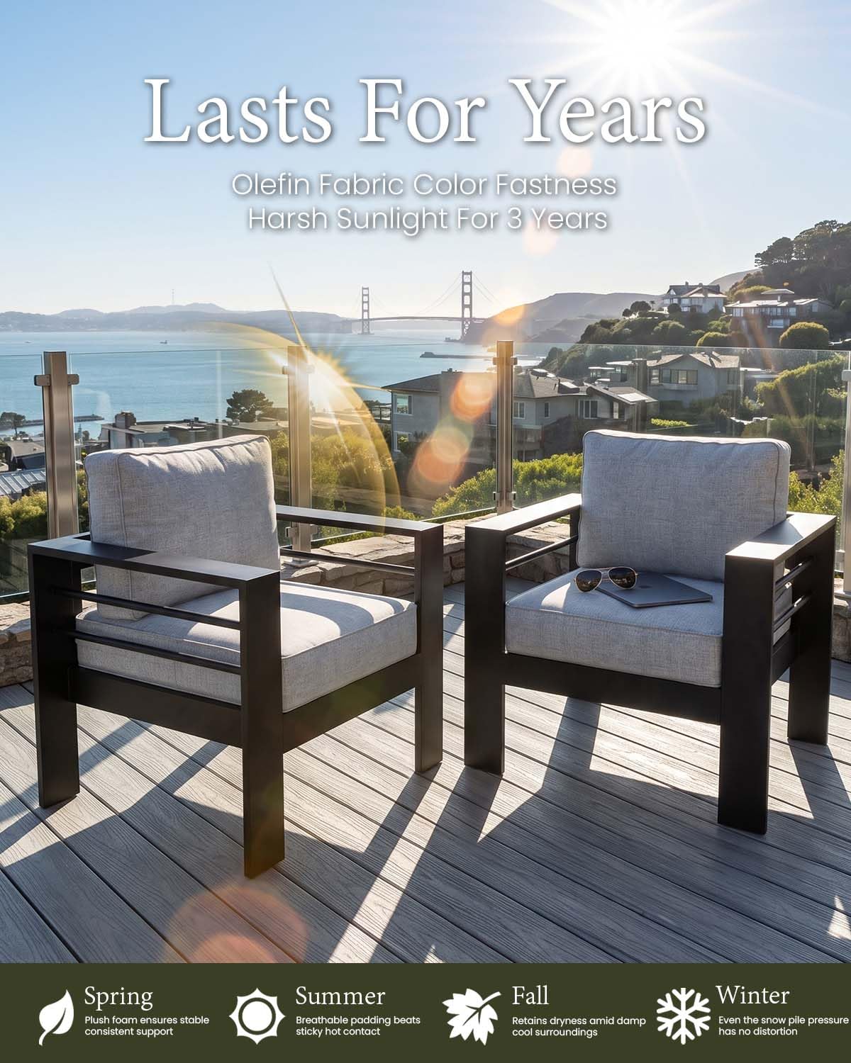 Conjunto de muebles de alumini - Outdoor Furniture With Fire Pit Table reseña y precio