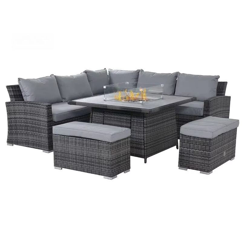Conjunto de muebles para patio - Outdoor Furniture With Fire Pit Table reseña y precio