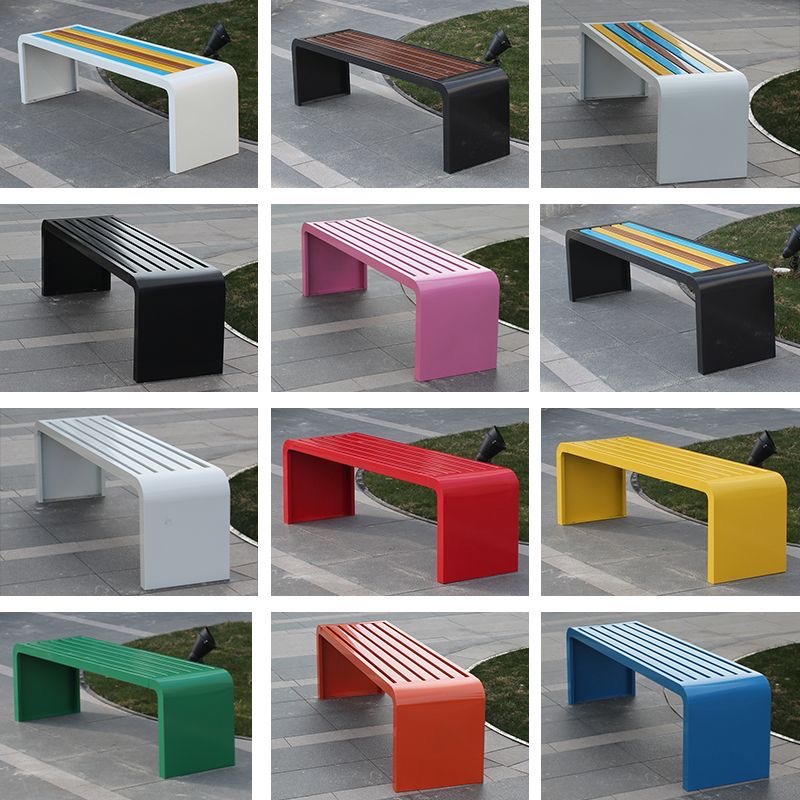 Banco de metal de acero lamina - Outdoor Furniture Green reseña y precio