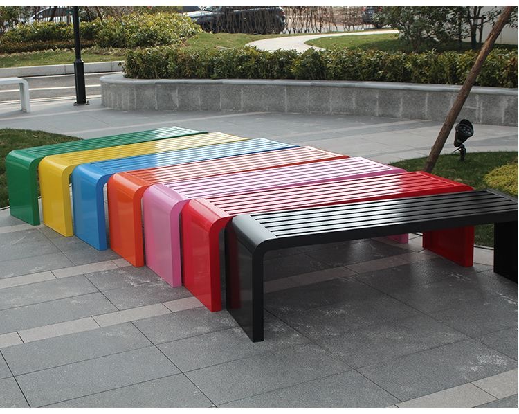 Banco de metal de acero lamina - Outdoor Furniture Green reseña y precio