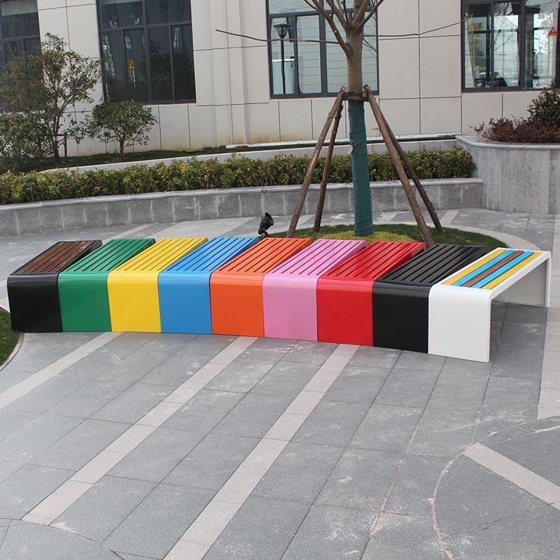 Banco de metal de acero lamina - Outdoor Furniture Green reseña y precio