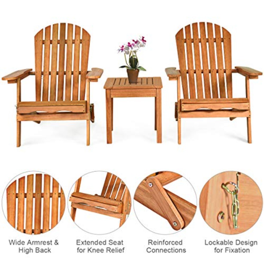 Juego de Sillas Adirondack de  - Adirondack Chair Wood reseña y precio