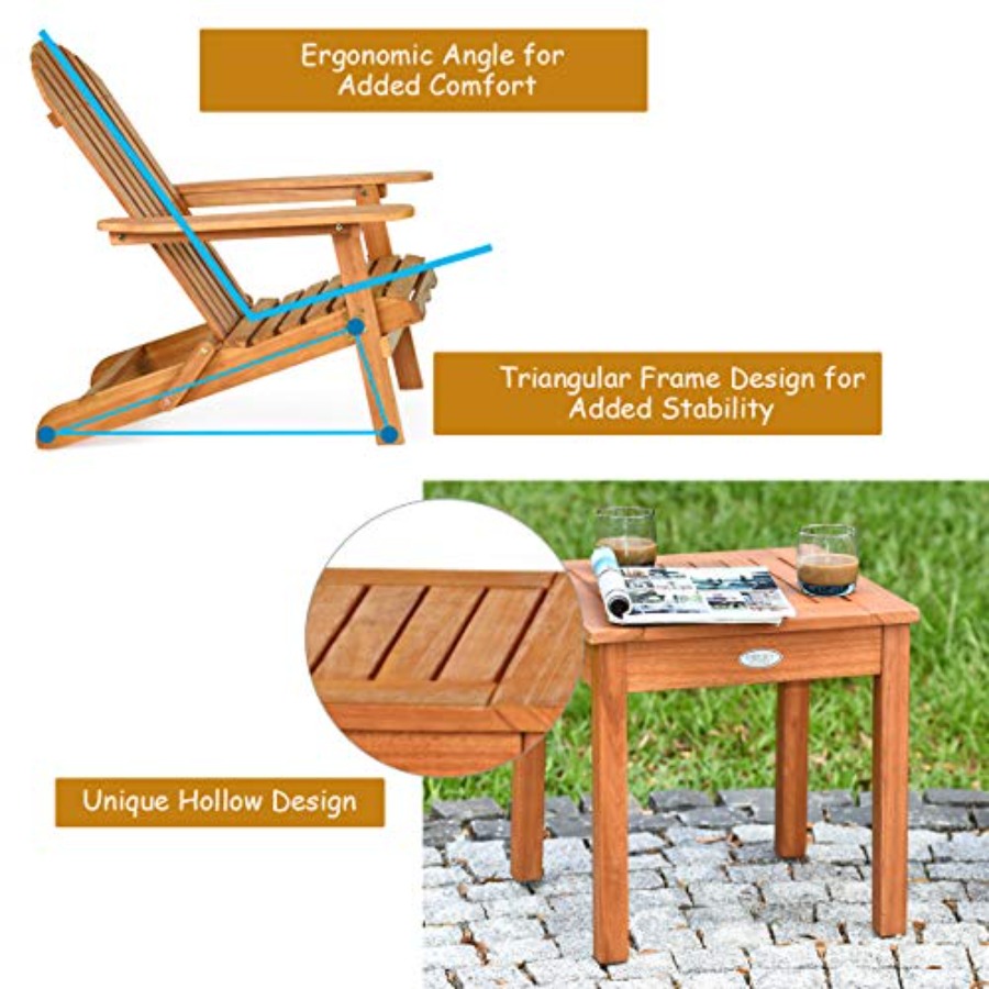 Juego de Sillas Adirondack de  - Adirondack Chair Wood reseña y precio
