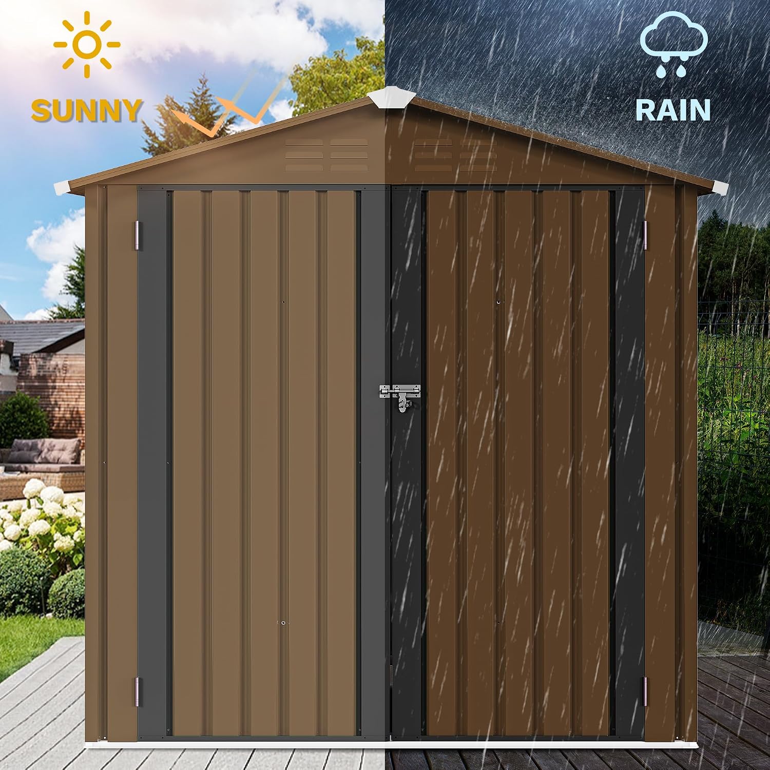 Caseta de Almacenamiento Metál - Outdoor Furniture With Storage reseña y precio