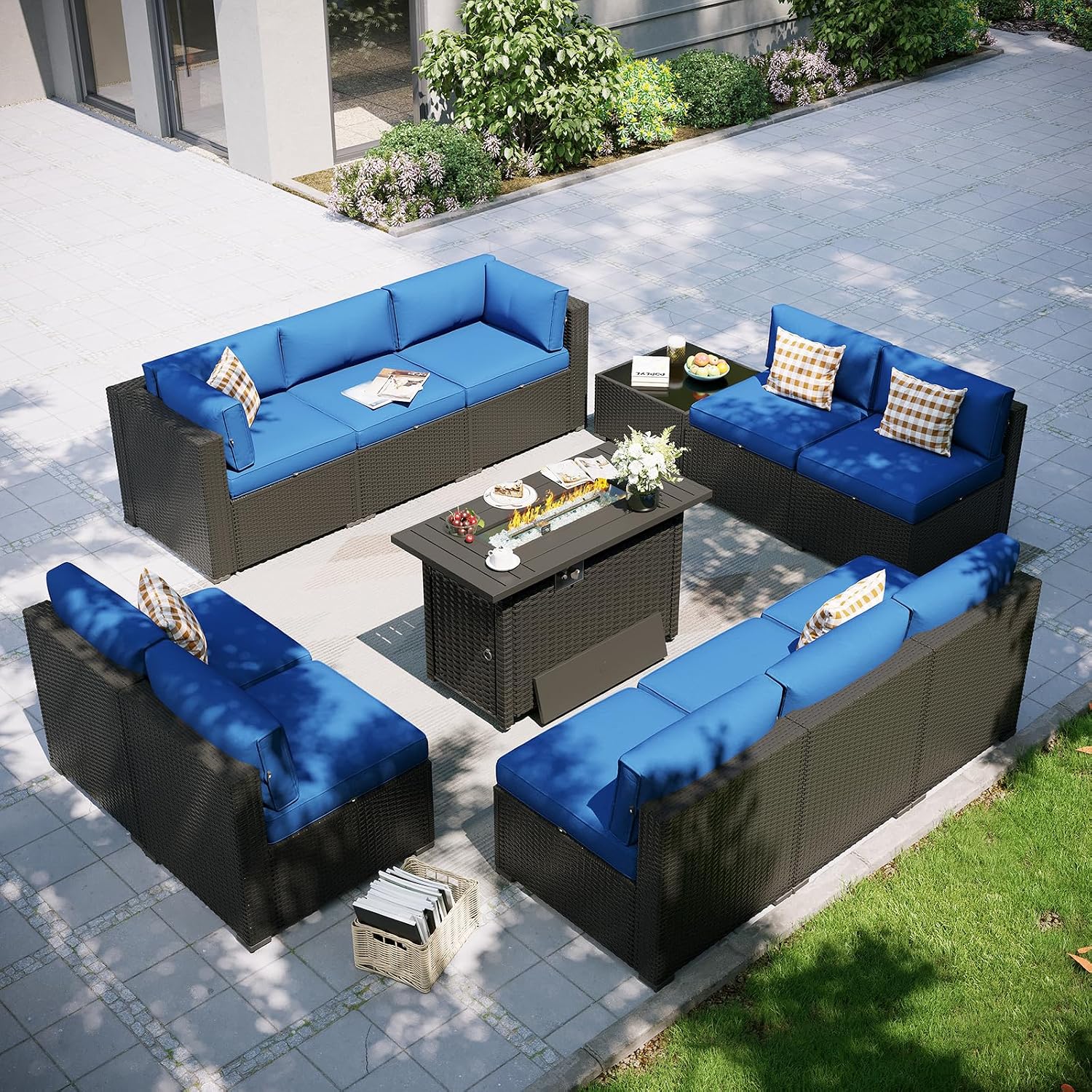 Conjunto de muebles para patio - Outdoor Furniture With Fire Pit Table reseña y precio