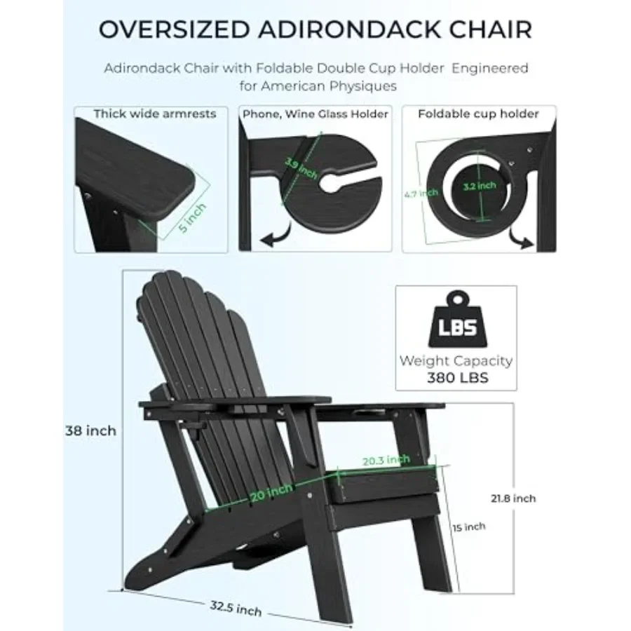 Silla plegable de HDPE tipo Ad - Adirondack Chair Wood reseña y precio