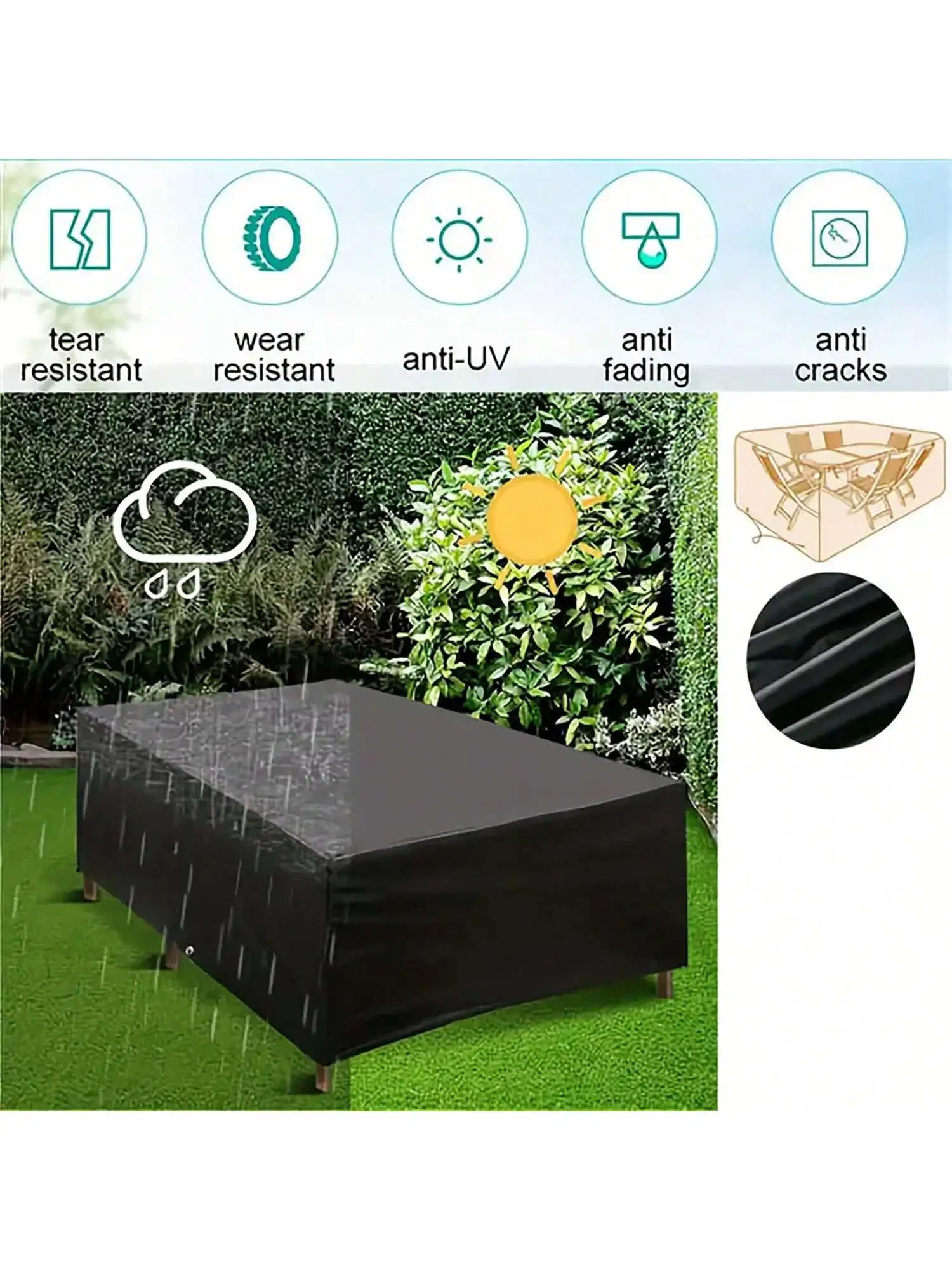 Muebles de Jardín de Patio al  - Outdoor Furniture Black reseña y precio