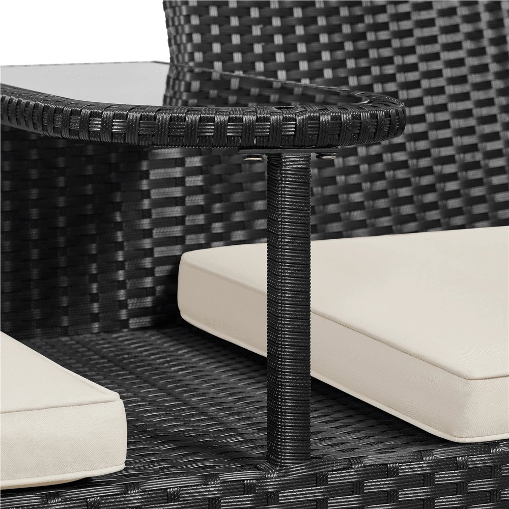 Conjunto de Muebles de Patio d - Outdoor Furniture Black reseña y precio