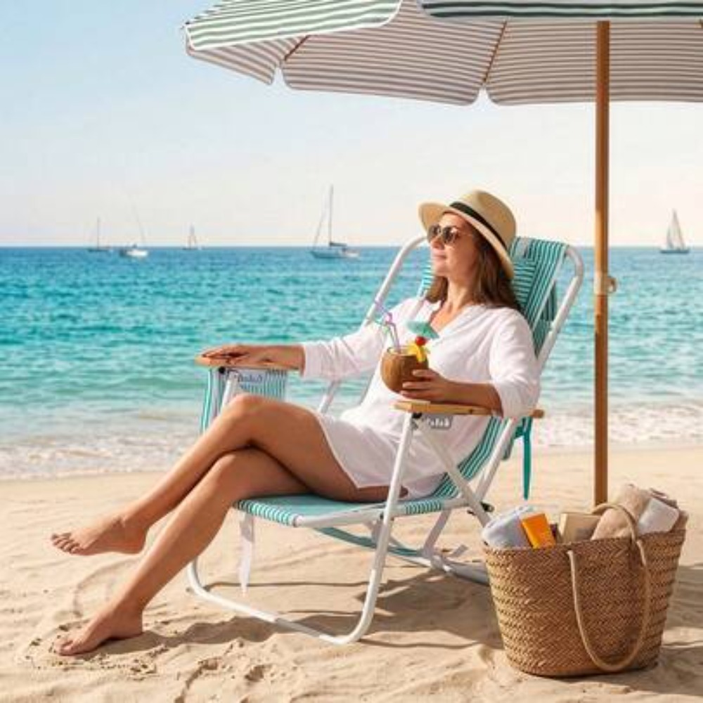 Silla de Playa Plegable Ajusta - Outdoor Furniture Green reseña y precio
