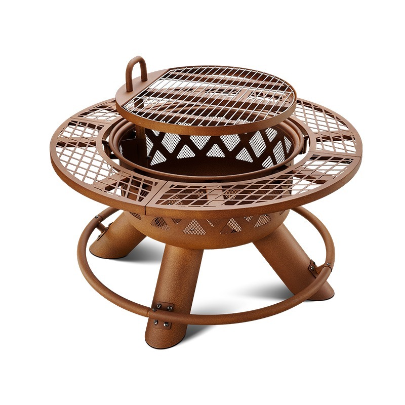 Brasero y Parrilla de Carbón d - Outdoor Furniture With Fire Pit Table reseña y precio