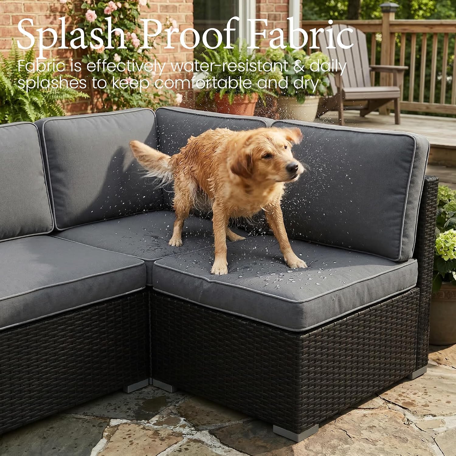 Conjunto de Sofás Seccionales  - Outdoor Furniture With Fire Pit Table reseña y precio