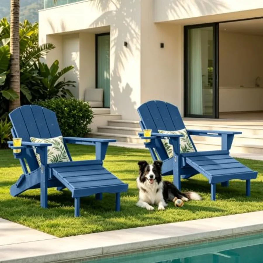 Conjunto de 2 sillas plegables - Adirondack Chair Wood reseña y precio